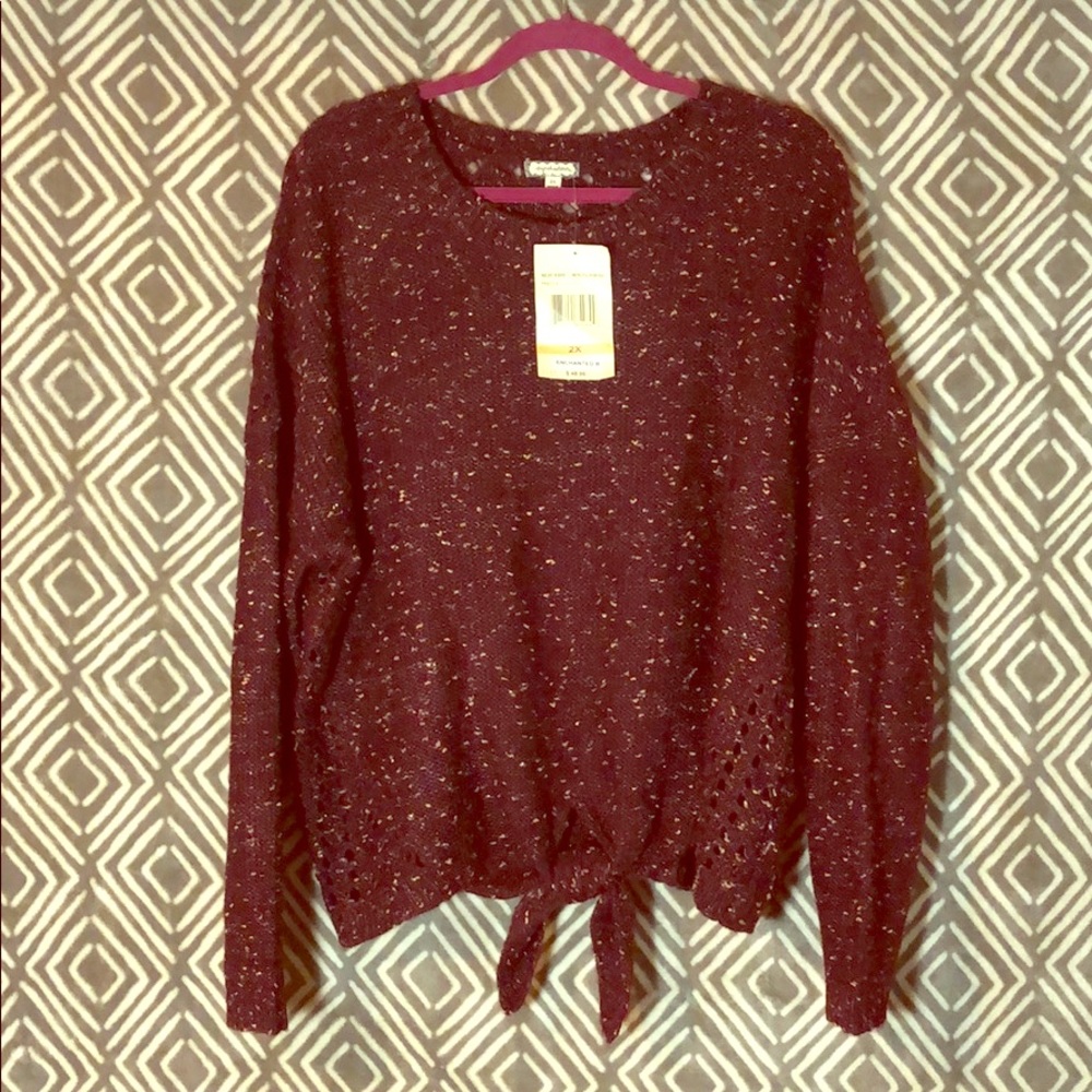 Eyeshadow Burgundy Sweater SZ: XXL